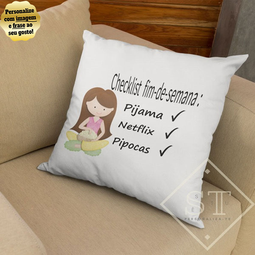 Almofada Checklist Fim de Semana (Nome)